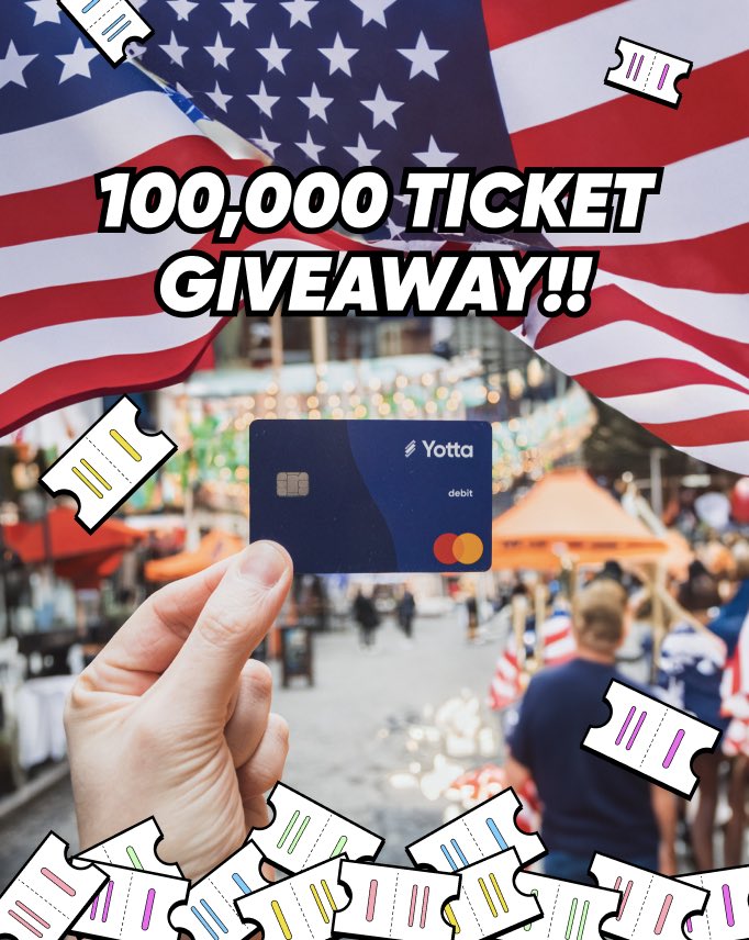 🇺🇲Memorial Day Giveaway🇺🇲

1 winner. 100,000 bonus tickets!🎟️

Here’s how to enter:

1️⃣ Follow @YottaSavings on Twitter
2️⃣ Like this post
3️⃣ Tag 3 friends in the comments below

Ends 05/31/23 at 2PM EST.

Check out our link in bio for Sweepstakes Official Rules.
