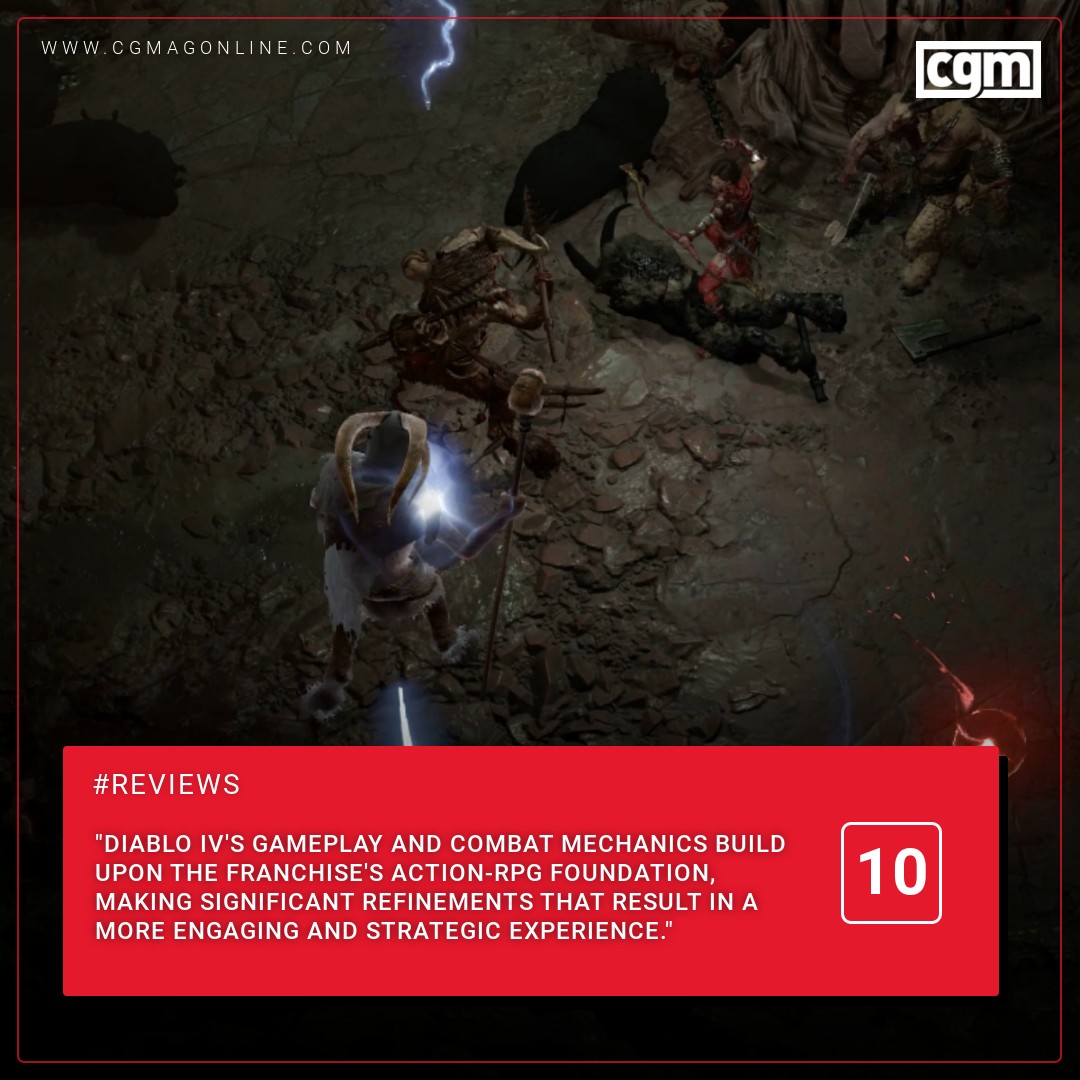 "Diablo IV's gameplay and combat mechanics build upon the franchise's action-RPG foundation, making significant refinements that result in a more engaging and strategic experience."
cgmagonline.com/review/game/di…

#Diablo #DiabloIV #Diablo4 #activisionblizzard #Blizzard