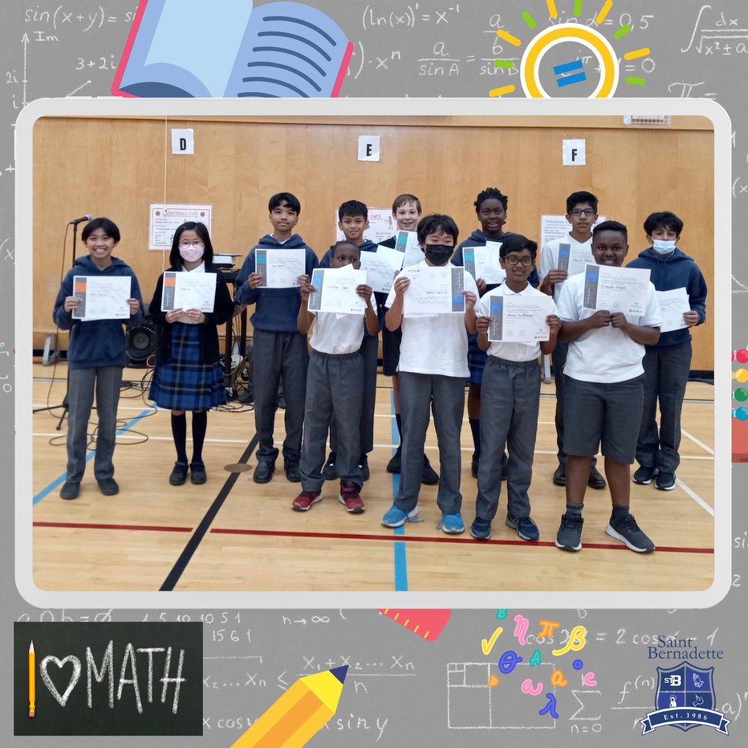 stbeeconnects's tweet photo. Congratulations to all of our Gauss Math Contest participants! A special shout out to Bethany (Grade 6) and Teo (Grade 7) for placing the highest in their classes  #gaussmathcontest #mathisfun #stbeeacademics #stbeestudents @mvanderpauw https://t.co/sKyrjW0RUF