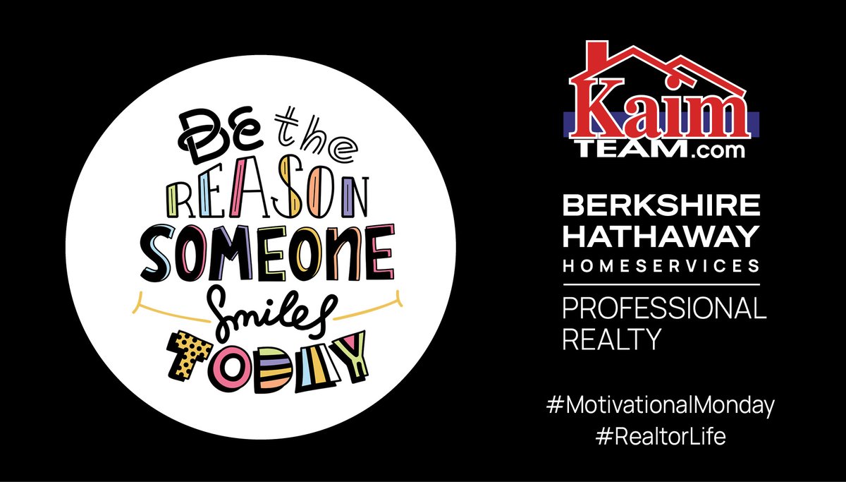 Be the reason someone smiles today! 😀😊 #MotivationalMonday #realtorlife #themichaelkaimteam #kaimteam #BHHSPro #BHHS #BHHSrealestate