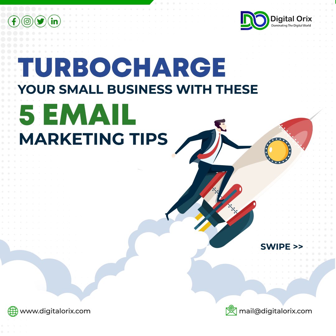 DigitalOrix's tweet image. Rev up your small business with these 5 ⚡️ turbocharged email marketing tips! 

Accelerate your success and maximize your potential. 
.
Share these game-changing tips with your friends! 🚀
.

#AutomationTools #EfficientMessaging #MarketingAutomation #Automation #tools #trends
