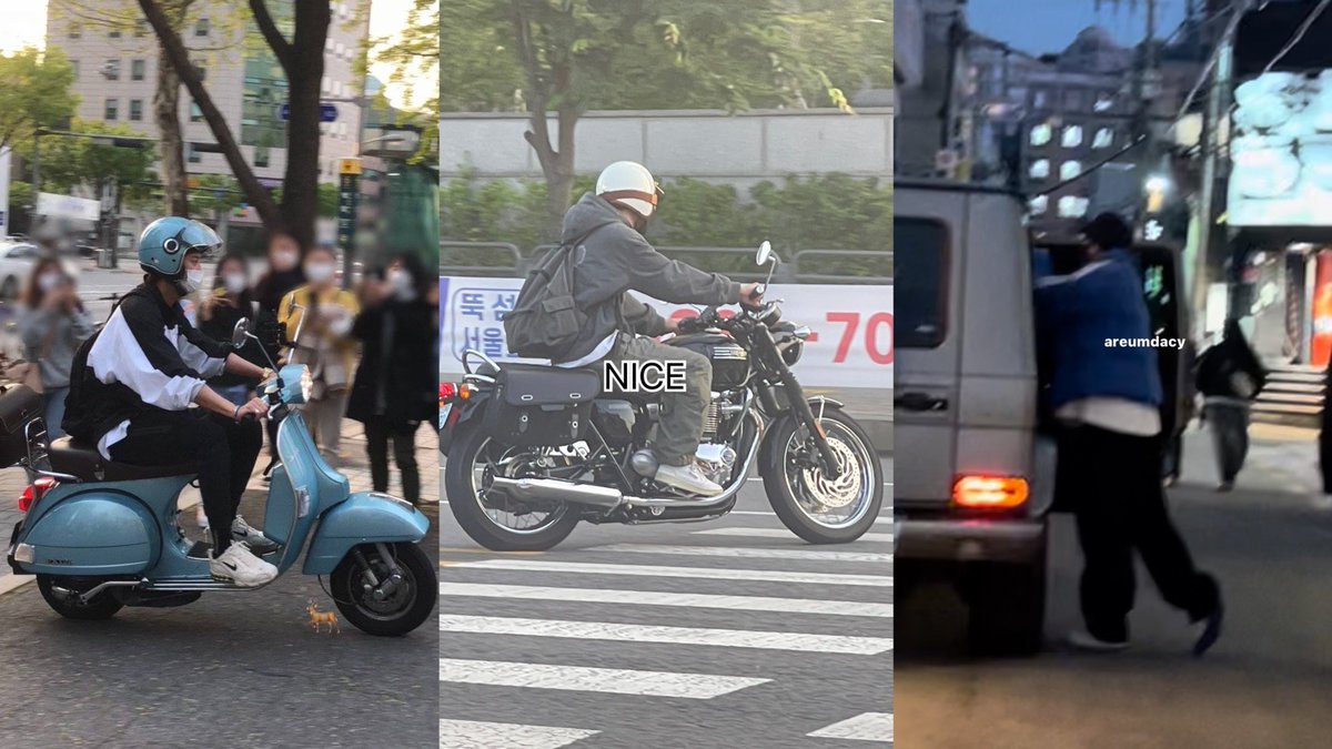 aeribase's tweet photo. ⭐ sehun dgn mobil sport nya, chanyeol dgn motor &amp; mobil penculiknya, meanwhile jongin dengan sepeda kai nya😃✋  https://t.co/Z9nF82BcRu