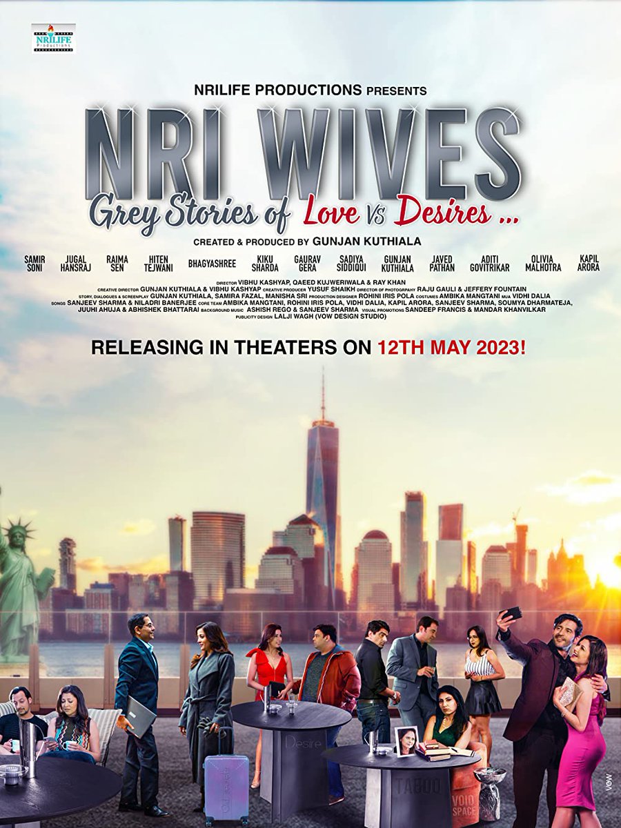 NRI Wives #hindimovie This movie is a perfect blend of emotions, the couple's relationship, betrayal, love, unfulfilled desires, taboos, and much more. @raimasen & @bhagyashree123 are most elegant and graceful in their roles.
#kikusharda  #samirsoni #hitentejwani  #jugalhansraj