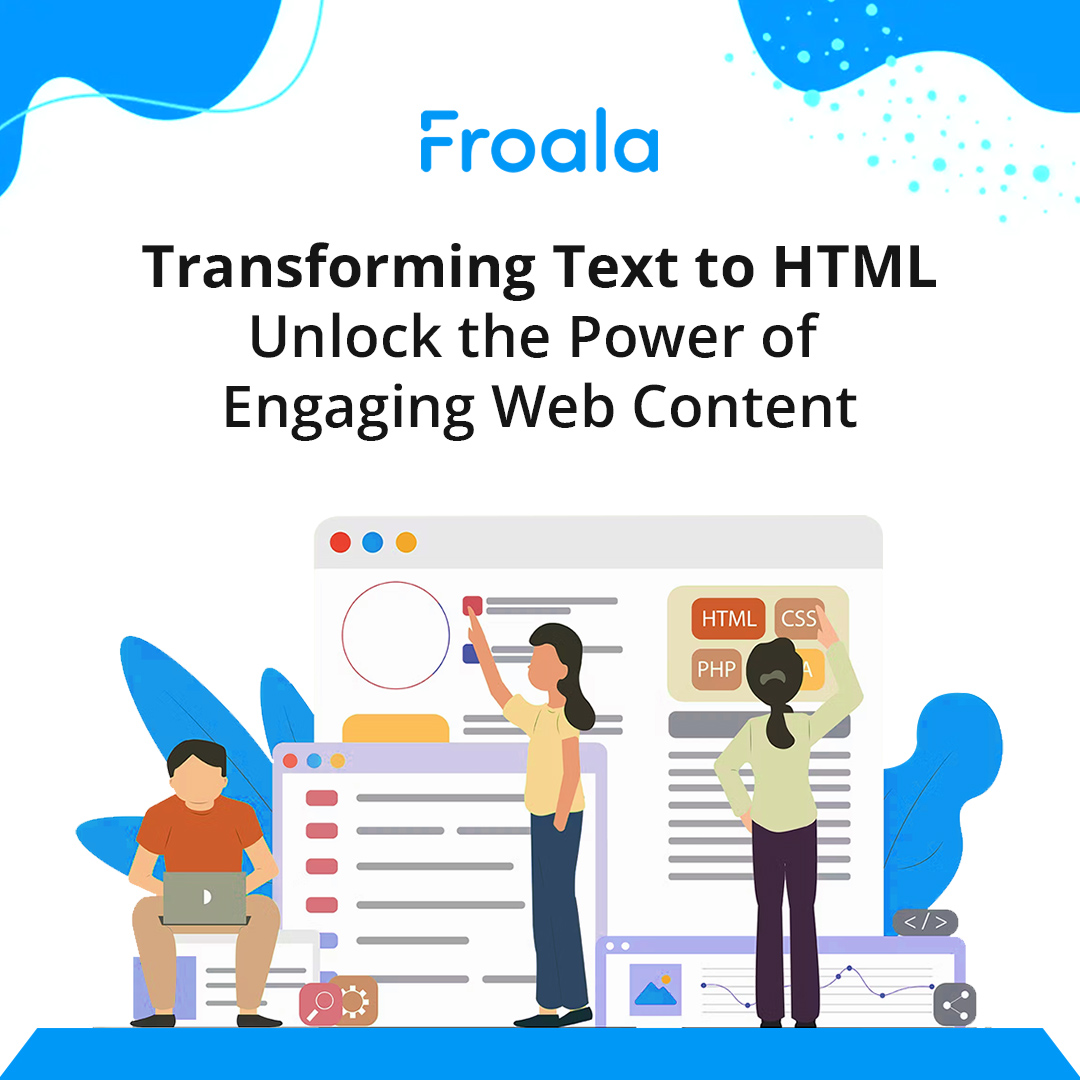 🔥 Ready to create #webcontent that sizzles? Unleash your creativity and learn how to turn plain text into visually stunning #webpages. Check it out now! 👉 bit.ly/3OJk0a4

#Froala #FroalaEditor #TextToHTML #WebDevelopment #HTML #WYSIWYG