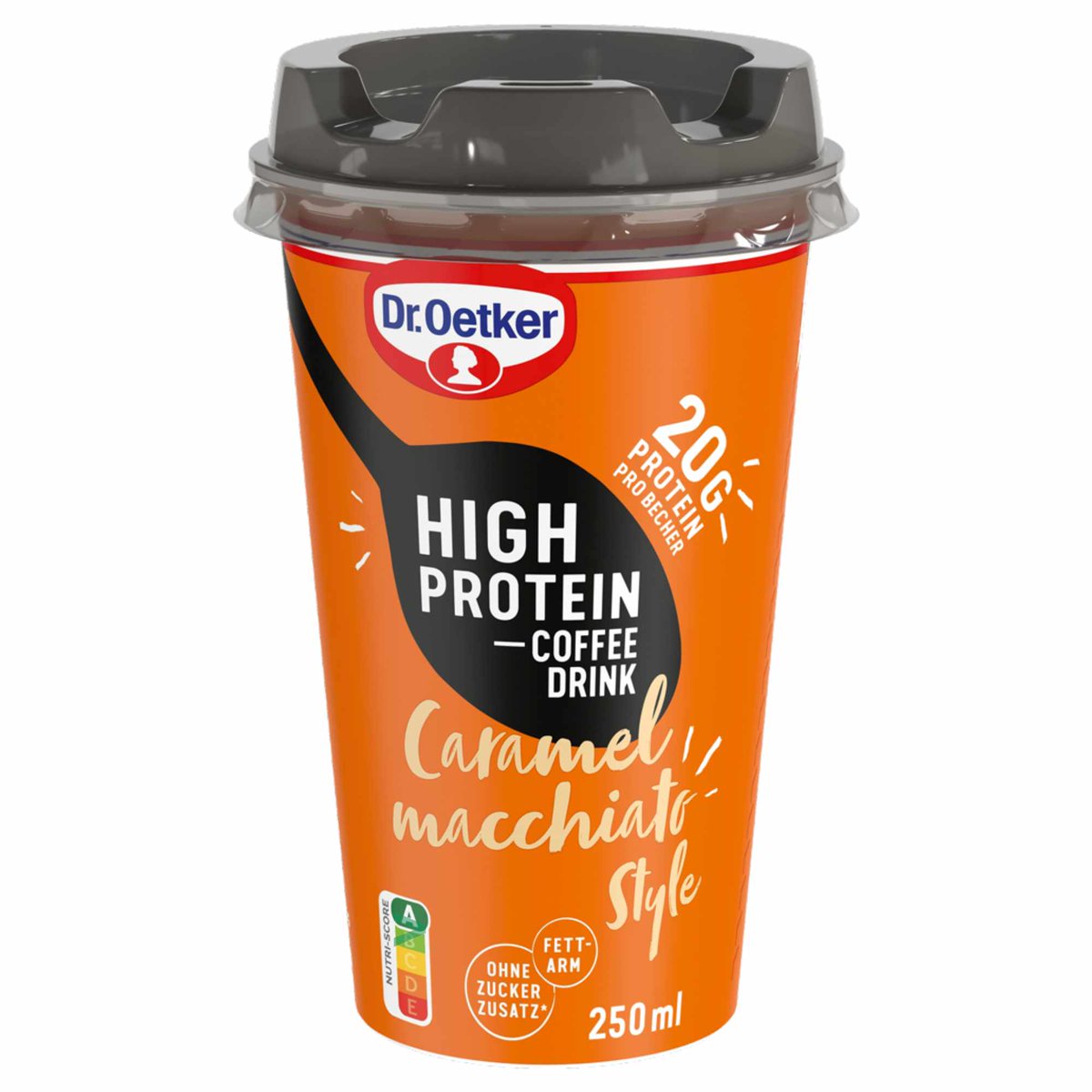 atundo_com's tweet photo. ☕️ Neuer High Protein Coffee Caramel Macchiato Style von Dr. Oetker! 💪☁️ Hol dir jetzt den perfekten Energieschub mit einer köstlichen Kombination aus Kaffee und cremigem Karamell. https://t.co/m8PztXiUGg