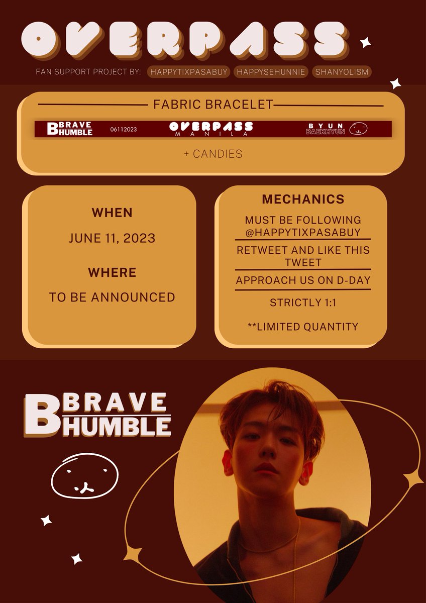 HappyTixPasabuy's tweet photo. 🍭OVERPASS: K-POP CONCERT IN MANILA FAN SUPPORT FOR BAEKHYUN by @HappyTixPasabuy, @happysehunnie, and @shanyolism 🍭

Ready na ba magrolling-rolling lahat? 🤪

🍭See pubmat for details
🍭more info/updates ⬇️

#OVERPASS2023
#OVERPASSinManila #OVERPASSinMNL #OVERPASSinMNL_Baekhyun https://t.co/Q4FBH9I6fh