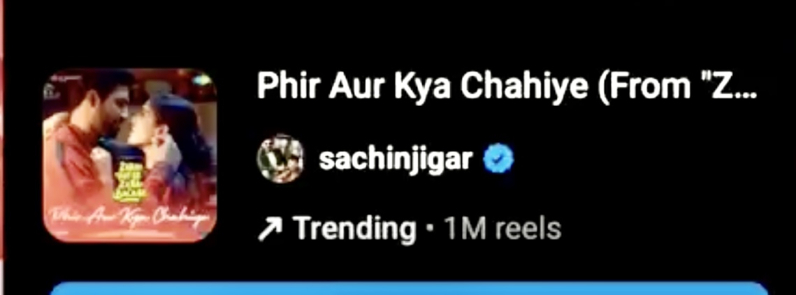 #PhirAurKyaChahiye crossed 1M reels on IG 💗

#VickyKaushal #SaraAliKhan #ArijitSingh #SachinJigar #ZaraHatkeZaraBachke @MaddockFilms