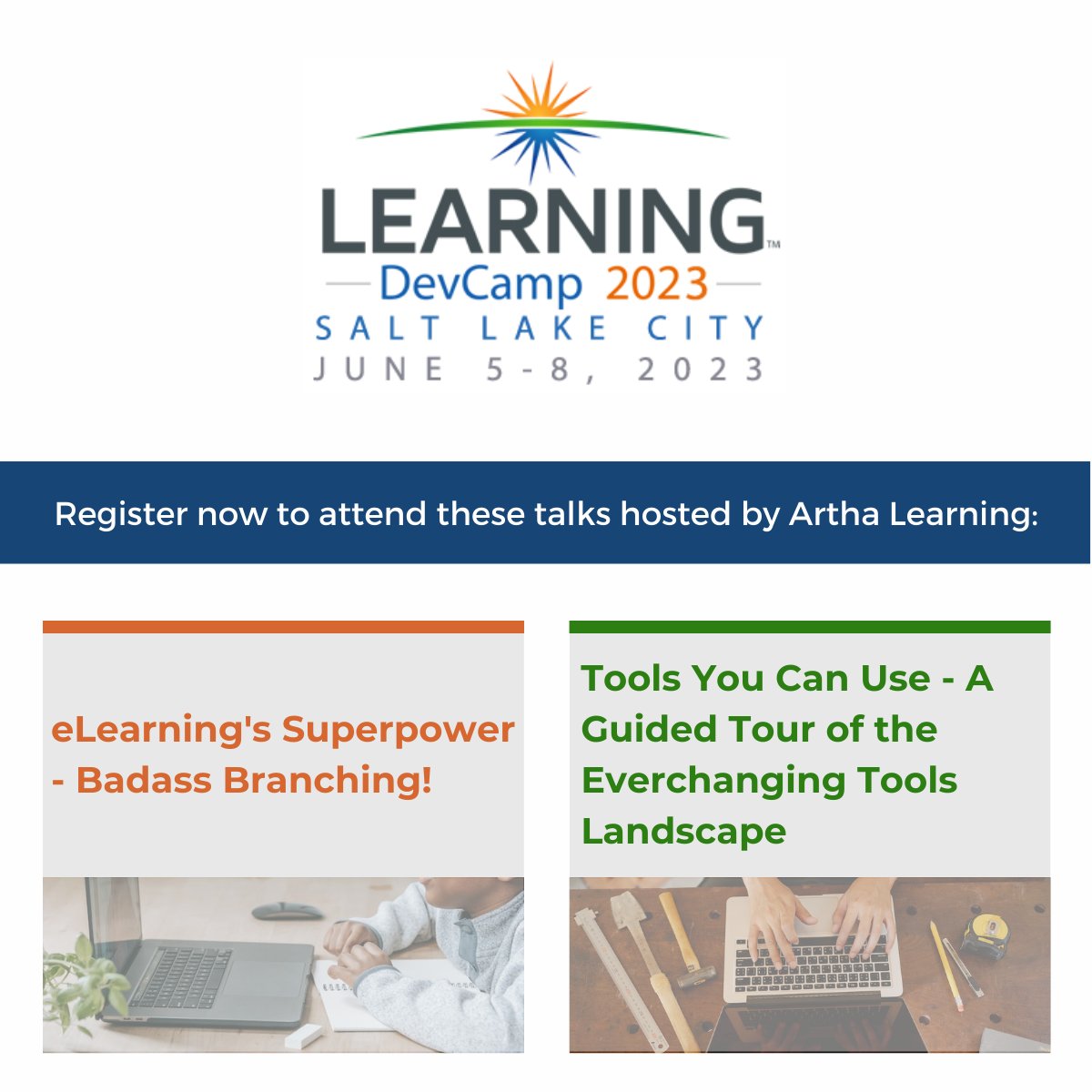 Are you coming to Salt Lake City next week for Learning DevCamp 2023? It is a great place to learn and grow in a relaxed, informal kind of environment. Let me know if you’re there and let’s meet up! #LDC2023