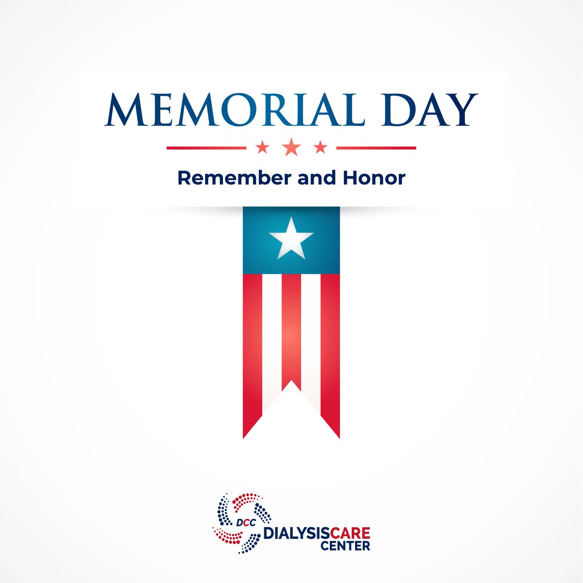 Remembering and Honoring Our Heroes! 🌟 Join us in commemorating Memorial Day, as we pay tribute to the brave men and women who have served our nation. #MemorialDay2023 #HonoringOurHeroes #DialysisCareCenter