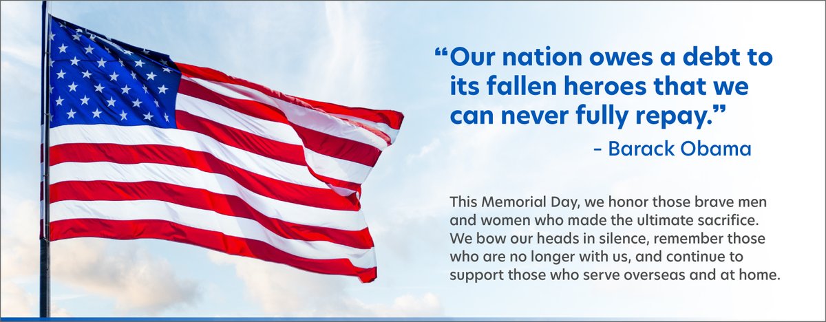 This #MemorialDay, we honor the brave individuals who paid the ultimate sacrifice for our freedom, and support those who serve overseas and here at home.