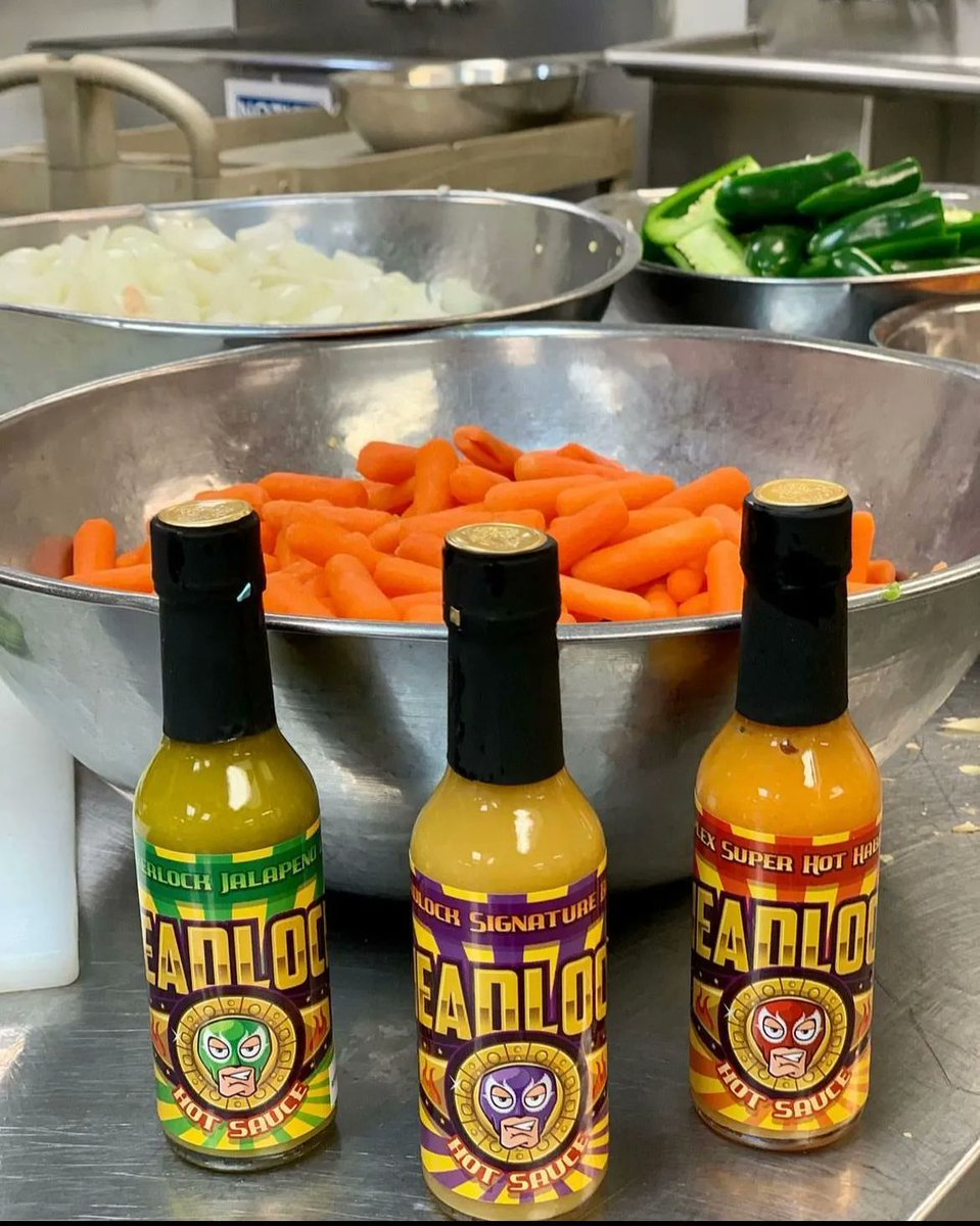 Our Hot-sauce is carrot based! Did you know?
Suplex Your Taste Buds!
WWE All Elite Wrestling IMPACT
WWE NXT AEWonTV
#headlockhotsauce #hotsauce #wwe
#aew #impactwrestling #aewontnt
#prowrestling #fitness #foodie
#foodofinstagram #like4like #followme #spicy #fun #noadditives