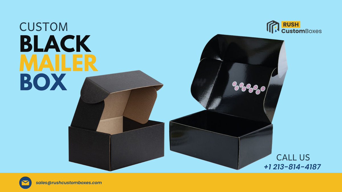 Elevate your brand with sleek, stylish packaging that captivates. Durable, protective, and perfect for e-commerce and subscription boxes. #BlackMailerBoxes, and stand out!
rushcustomboxes.com/custom-printed…
#PackagingGoals #BrandElevation #UnboxingExperience #SubscriptionBoxes