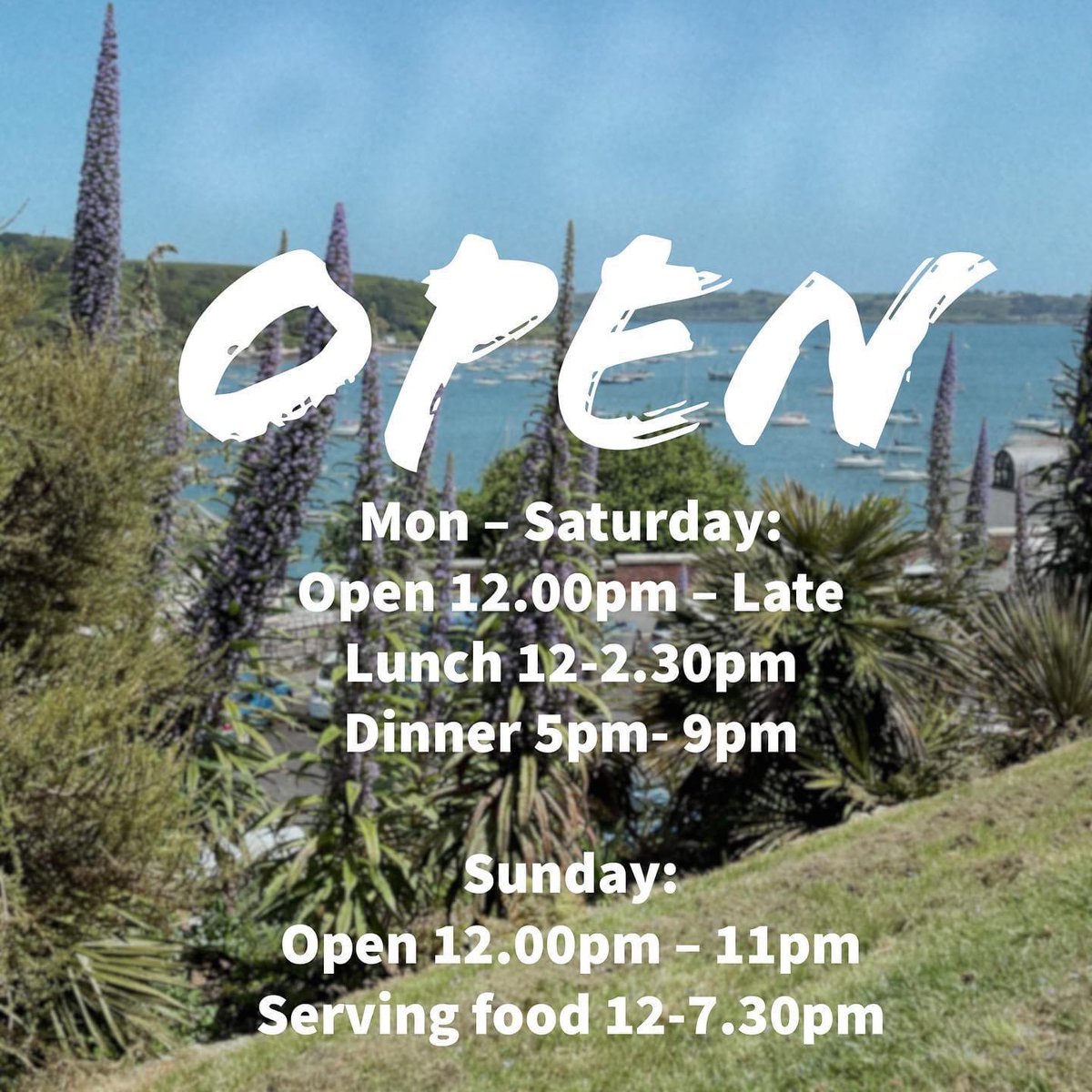Kickstarting our weekday daytimes this week, pop along by and enjoy the lunchtime views! 
•
•
•
#theboathousefalmouth  #eatlocal #drinklocal #drink #pubfood #pubdining #cornwall #dining #lovecornwall  #harbourviews  #beersofinstagram #explorecornwall #supportlocal