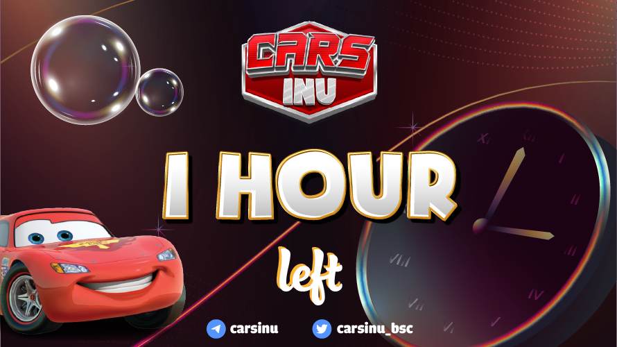 CarsInu_BSC's tweet photo. ⚡️ Let's Countdown 1 Hour To Cars Inu Launch On PancakeSwap ⚡️

➡️CA: 0xc38c446D788da73c3c7899f0aEa354577FE4762a

✔️Buy: https://t.co/y2IfucDSLI

✔️Chart: https://t.co/YWXqOokQO3

👍 Listing Information:
⏰ 14:00 UTC May 29
💲 Marketcap: $38,179 https://t.co/2PTLL2yNDl