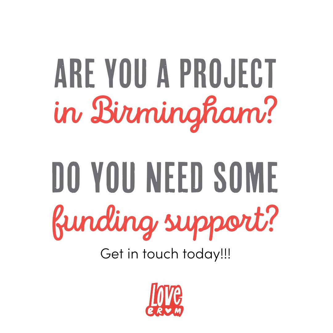 LOVEBRUM FUNDING HELP FOR YOU!!
Do you know of a project/charity based in #Birmingham or have a ‘B’ postcode? 
Are you predominantly volunteer-led?
Responsible for your fundraising? 
We would love to hear from you! 
Apply on the following link: lovebrum.org.uk/apply-for-fund…
#LoveBrum