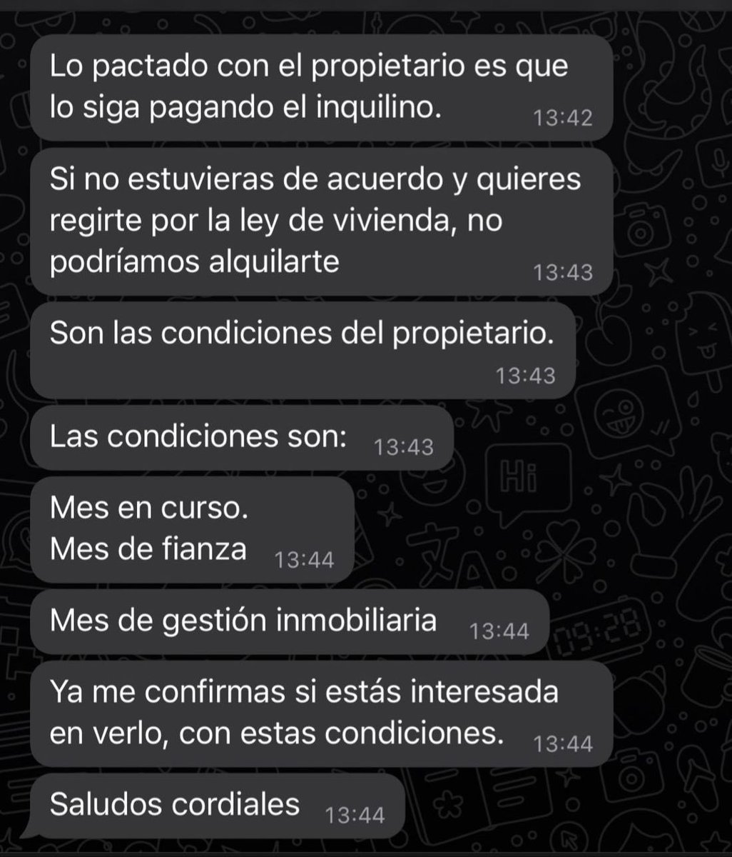 Se instaura la ley vivienda para que la inmobiliaria me diga esto: