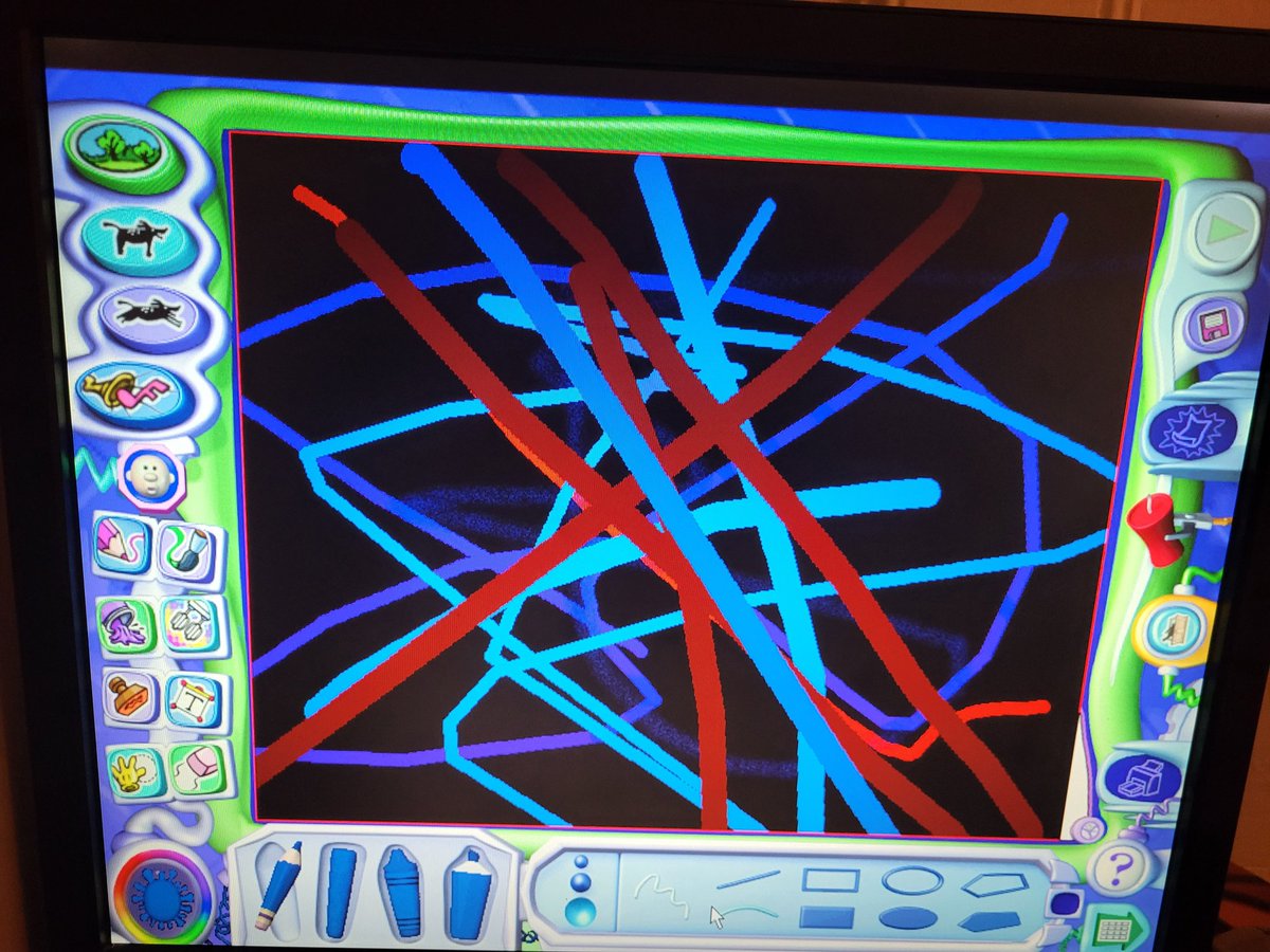 Two artworks I made in Kid Pix Deluxe 3 on my Windows 98 Gateway desktop computer
1. An abstract drawing and painting of the nervous system and circulatory system
#KidPix #windows98 #gatewaycomputer #nervoussystem #medicalart #circulatorysystem #abstract