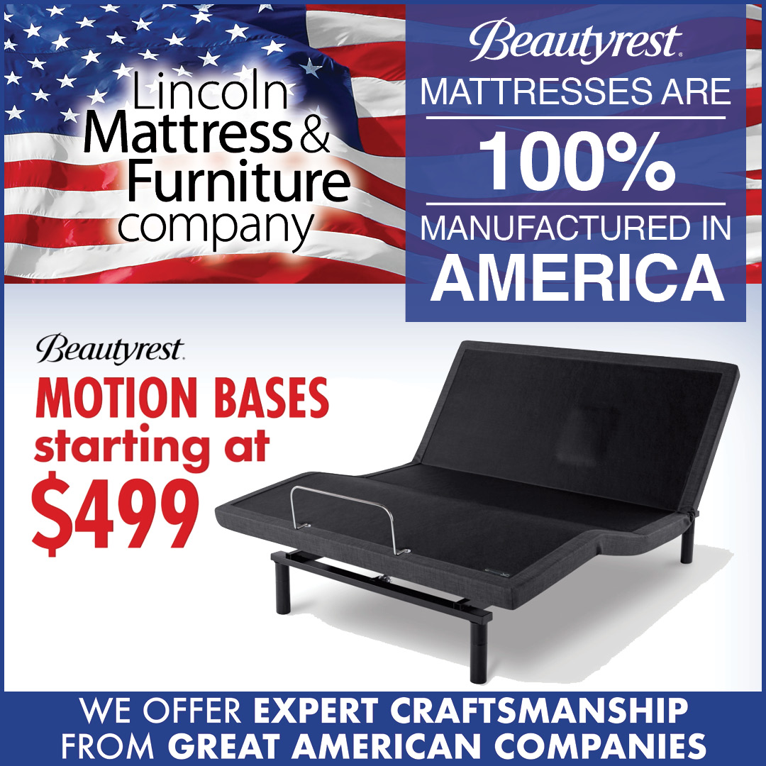 Looking to refresh your bedroom? Try a motion base starting at $499! #Beautyrest #LincolnMattressandFurniture #LincolnNE #sleep #mattress #sale #MemorialDay #shoplocal