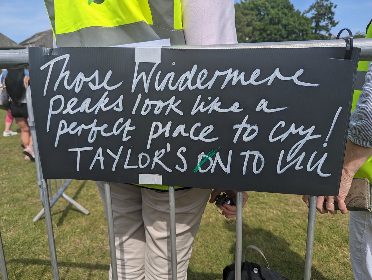 Great event at the #SaveWindermere protest today. Even better when I noticed they quoted @taylorswift13 

#TheLakes #SaveLakeWindermere
#CutTheCrap