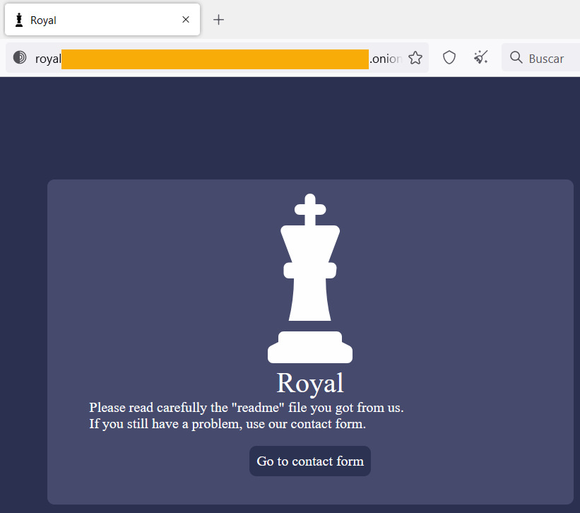 SeguInfo's tweet photo. Royal Ransomware ♚ activo en América Latina https://t.co/8Gp7zGhC65 https://t.co/anHkcwO5sc