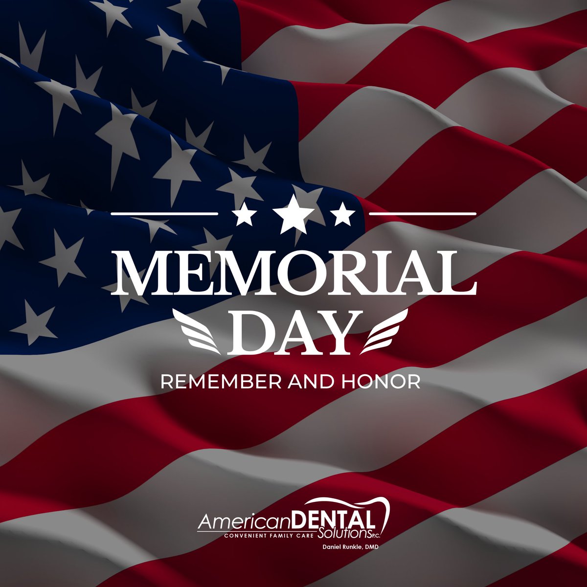 Today is a day, we honor and remember those who made the ultimate sacrifice for our country. 🇺🇸
.
.
.
.
#memorialday #rememberandhonor #americandentalsolutions