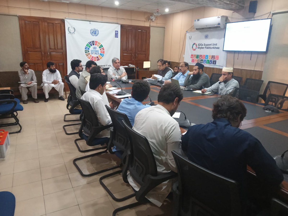 SustainableUnit's tweet photo. Projects review meeting held under the Chairmanship of Director General-SDU- Inayat Allah Waseem. Meeting Attended by Deputy Director Coordination Fawad Khattak, AD SDU Hizbullah, Monitoring Officer  Sher zaman, MIS/IT Officer Haroon Khattak along with Department Representatives. https://t.co/wrzsO2XDxf