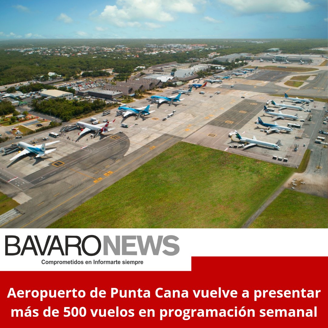 Recientemente, la terminal aérea había cumplido 29 semanas sobre los 500 vuelos por semana, llegando incluso cerca de los 600.
bavaronews.com/actualidad/aer…

#Vuelos #Aeropuerto #PuntaCana #PUJ #Semana