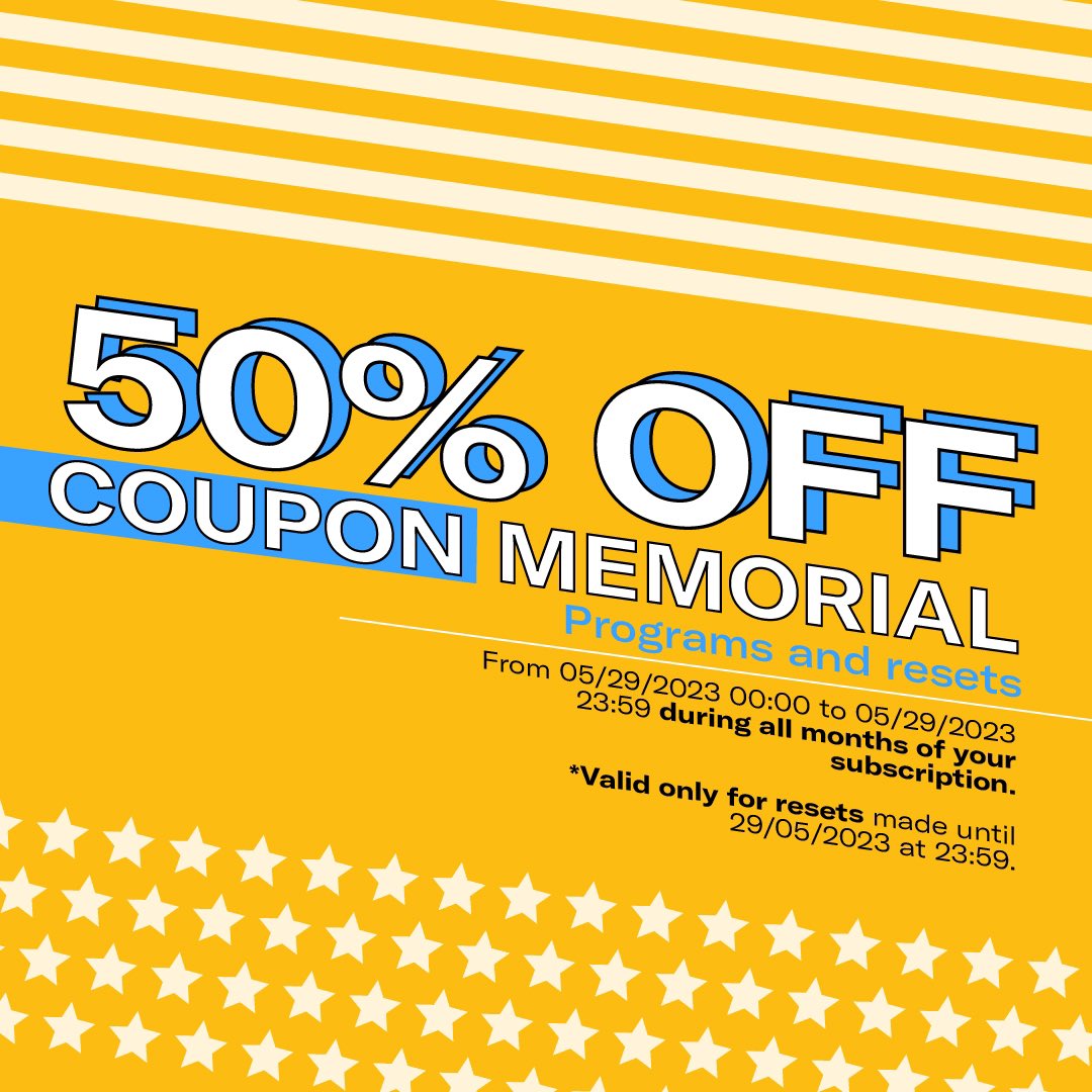 Do you already have plans for Memorial Day?

We propose an exciting plan for you: What if you enjoy 50% off on all of our programs and resets? Just for today! 🫡😎

What better way to enjoy a holiday, right? 😉