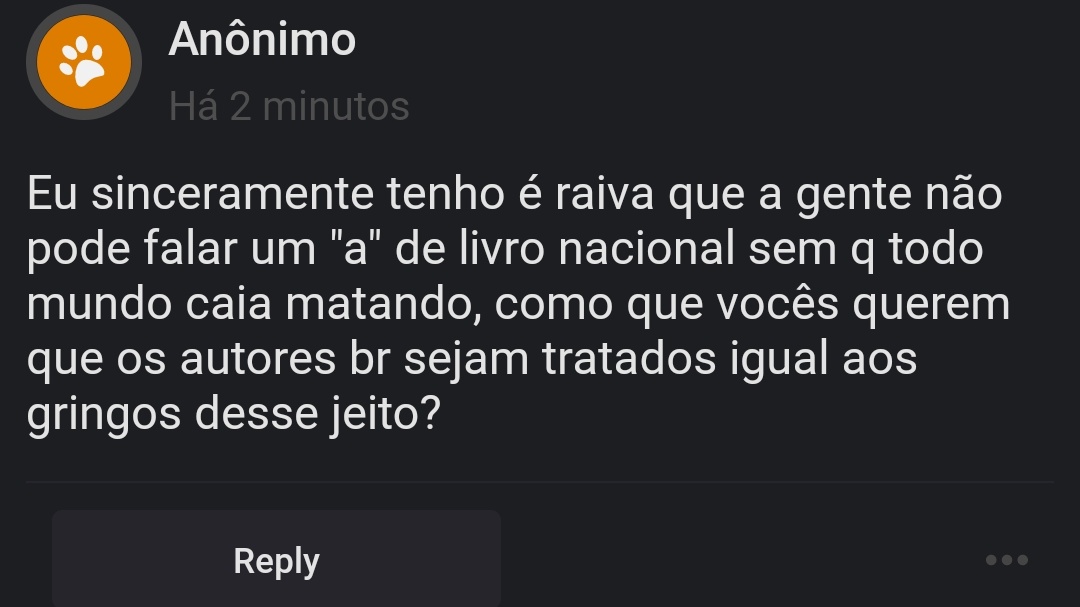 como autora br concordo masss a galera exagera às vezes