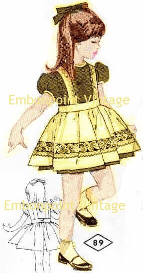 Plus Size (or any size) Vintage 1969 Girl's Dress Pattern - PDF - Pattern No 89 Deana tuppu.net/235be079 #EmbonpointVintage #Etsy #plussizevintage #Frock