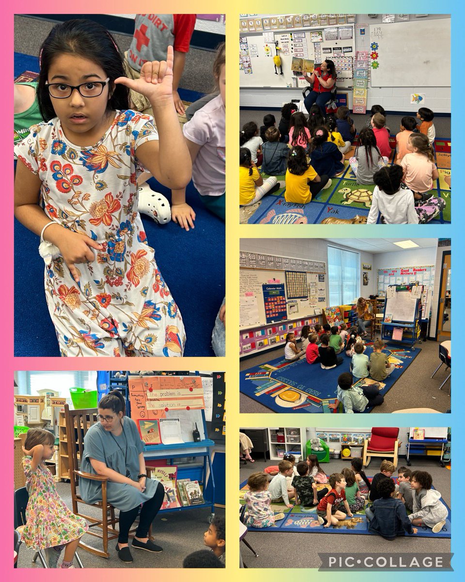 Enjoyed visiting our Kindergarten classrooms with @JulieGagnon17. Lots going on: problem/solution, setting, turn and talk, speaker’s chair, and making connections. Loved our visit.❤️ @WestridgePRIDE @pwcsela