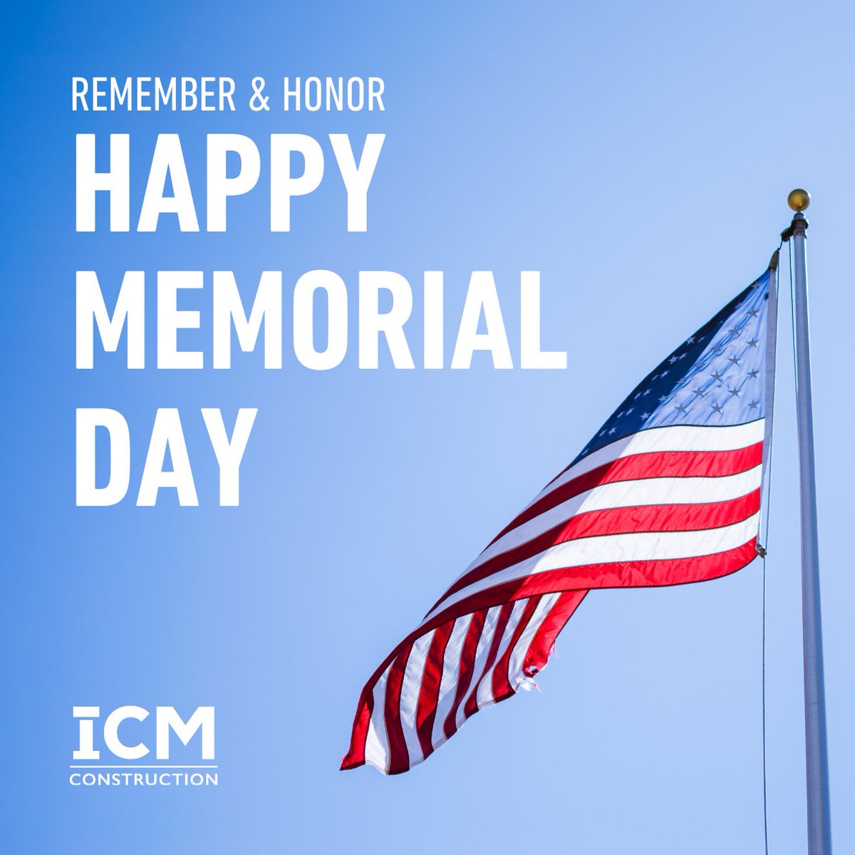 This Memorial Day, ICM remembers and honors the brave men and women who have made the ultimate sacrifice for our freedom. We salute their selflessness and express our gratitude. #MemorialDay