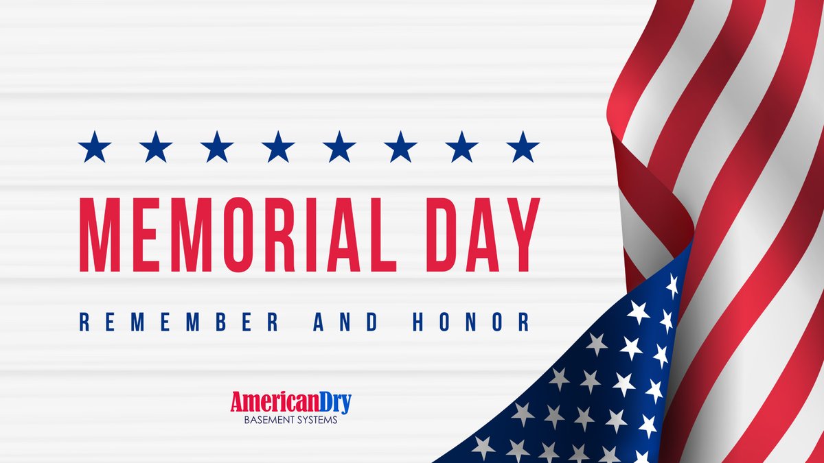AmericanDry's tweet photo. Here at American Dry Basement Systems, we honor and pay tribute to these courageous men and women. Their unwavering dedication and commitment remind us of the great price of our liberty.

This #MemorialDay, let's all take a moment to honor their memory.
#AlwaysRemember #HonorThem https://t.co/kIDfsXyxlx