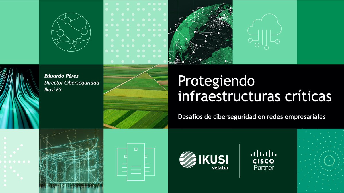 ikusi_espana's tweet image. ✅ &quot;Protegiendo infraestructuras críticas&quot; será el tema de la ponencia de Eduardo Pérez, director de #Ciberseguridad de #Ikusi España, en #SecurityForum23.  
📍 Miércoles 31 de mayo, 13:20. Palacio de Congresos de #Barcelona.  
Regístrate gratis: 
plataformadenegocio.pecket.es/checkout