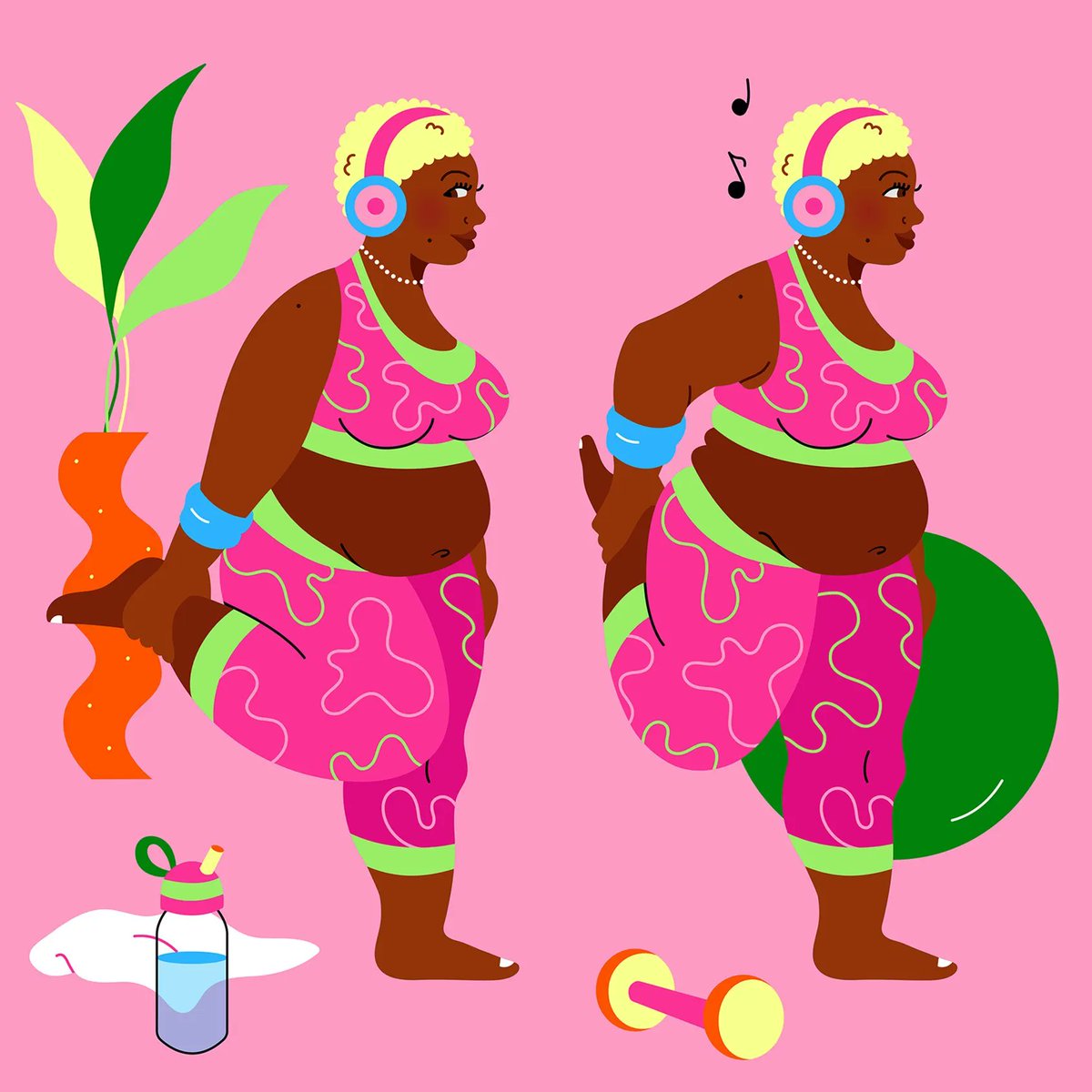 DirIllustration's tweet photo. Two-step stretches illustrated by Alyah Holmes for an AARP article on stretches for back pain.
Explore more by Alyah: https://t.co/aOzzaXHBJz
#LeadwithWellness #wellness #stretch #exercise #fitness #digitalart #editorialillustration #aarp #vectorart #graphicarts #illustrator https://t.co/ocaR9MLZQD