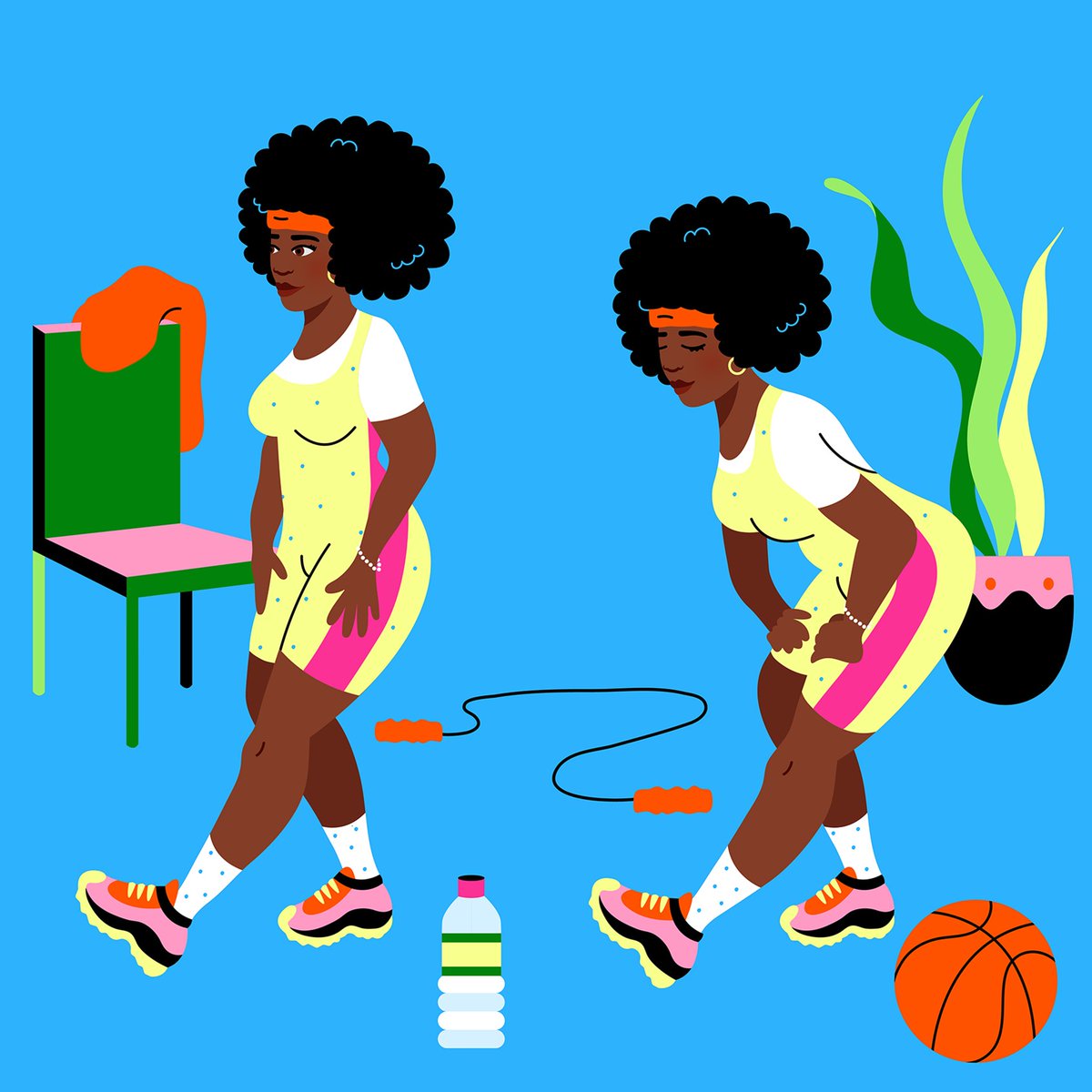 DirIllustration's tweet photo. Two-step stretches illustrated by Alyah Holmes for an AARP article on stretches for back pain.
Explore more by Alyah: https://t.co/aOzzaXHBJz
#LeadwithWellness #wellness #stretch #exercise #fitness #digitalart #editorialillustration #aarp #vectorart #graphicarts #illustrator https://t.co/ocaR9MLZQD