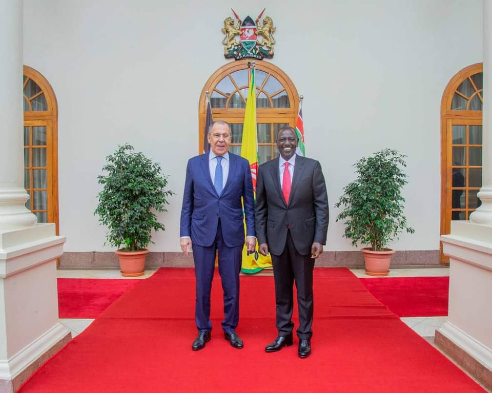 BiancaNaom1's tweet photo. Many people said President William Ruto has no international network, but since he assumed office, high-profile figures have been storming this country every day, week, and month! This is Russian Foreign Minister, Sergei Lavrov. Kenya is now open to all countries. https://t.co/eBLYVOpTdz