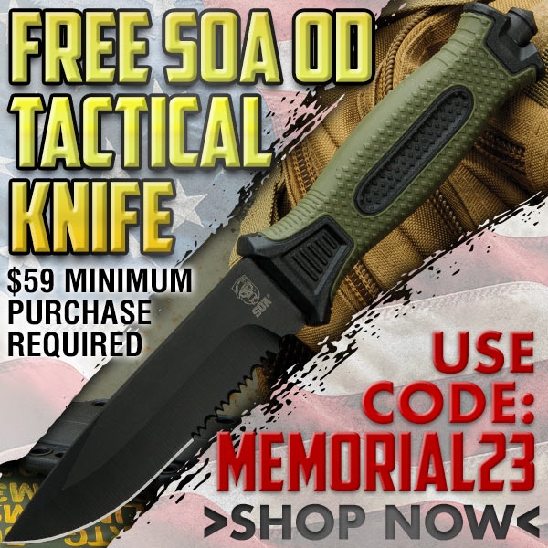 BUDKCatalog's tweet photo. Our Memorial Day Savings event is STILL going on! New deals and more savings everyday. Don't miss your chance to get this FREE SOA OD Tactical Knife TODAY! Get in on the party NOW! 🇺🇸⁠
⁠
Save HERE ▶️ https://t.co/UhspGpkQYV
⁠
#BUDK #Savings #MemorialDay #Deals https://t.co/a4qsz9OdWu