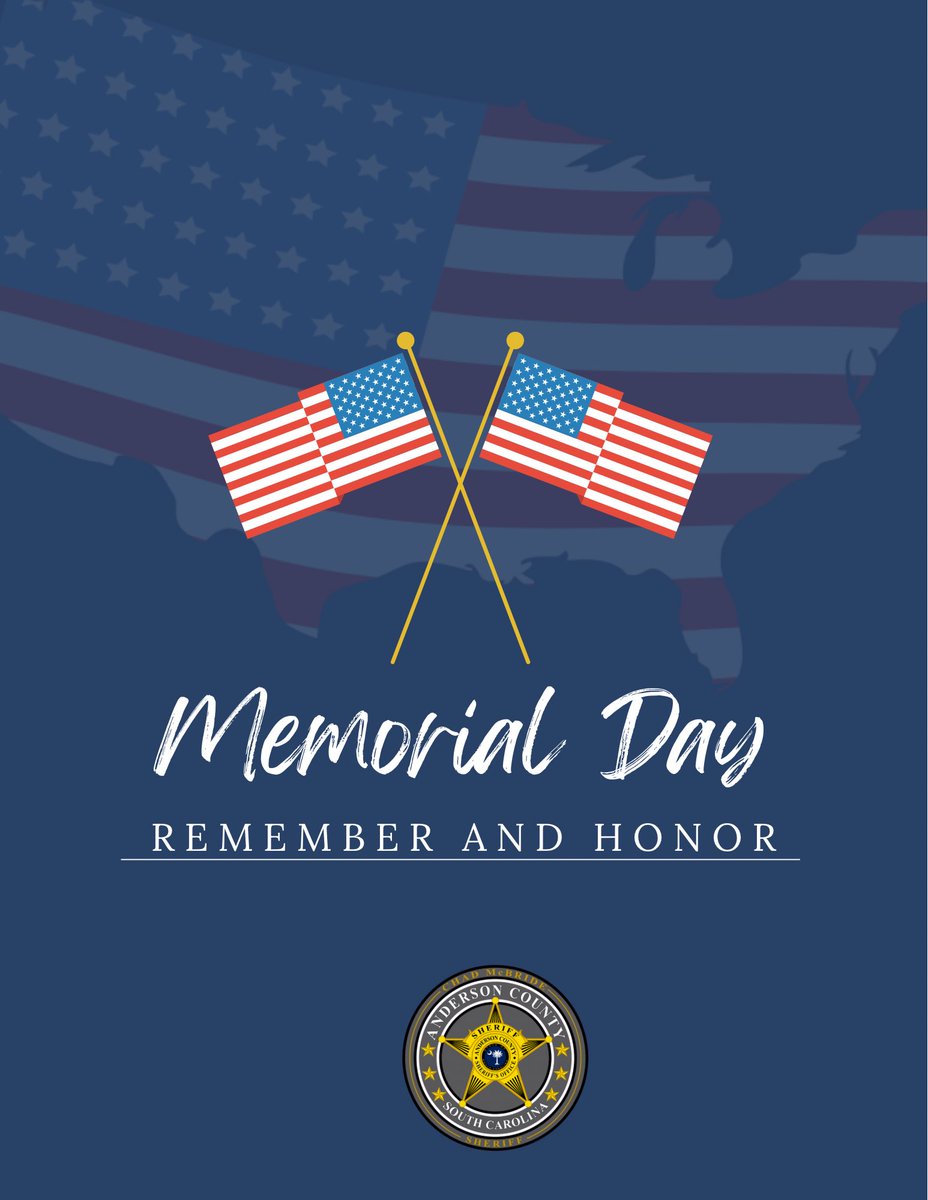 AndersonSheriff's tweet photo. “Land of the free because of the brave.”🇺🇸 We pause to remember &amp; honor the souls who made the ultimate sacrifice for our nation. #MemorialDay https://t.co/aYbCXCPiXK