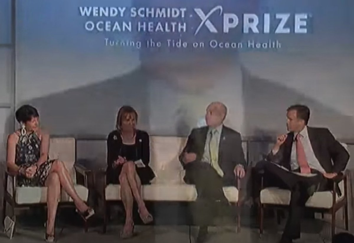 Other elite ocean acidification prizes followed.  Ghislaine Maxwell on left.