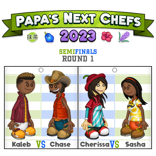 Papa's Next Chefs: Semifinals: Round 1
Kaleb vs Chase & Cherissa vs Sasha
Vote Now: flipline.com/blog/archives/…
...
#papasnextchefs #pnc23 #fliplinestudios #papalouie