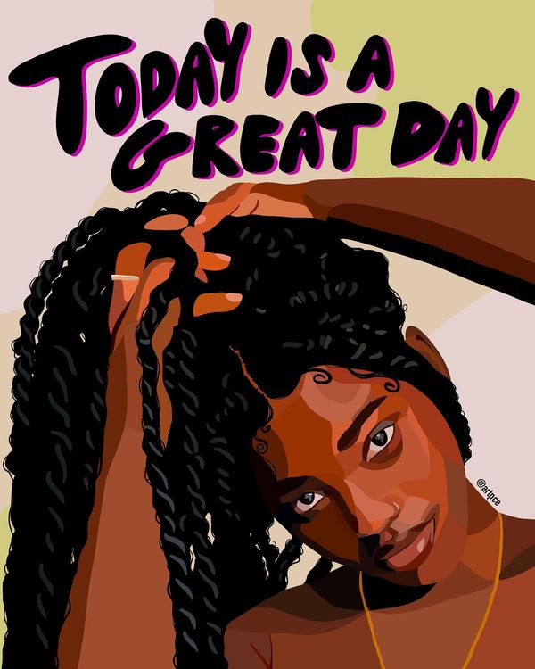 artpce's tweet photo. AFFIRM: IT’S GONNA BE A GREAT DAY!🖤 https://t.co/0dFpAHTggs