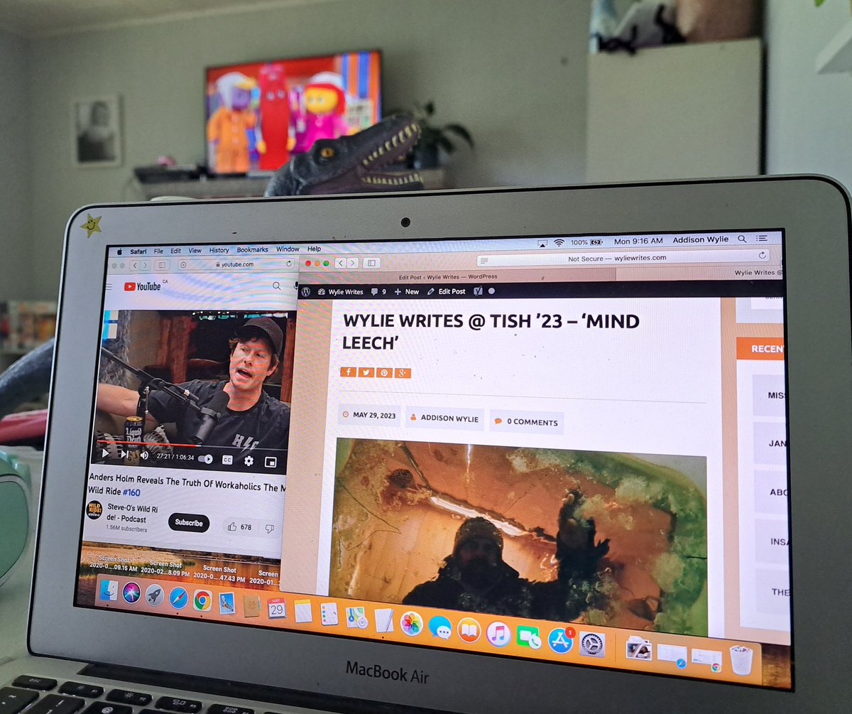 Putting the finishing touches on Wylie Writes' <a href="/SpringOfHorror/">Spring of Horror</a> coverage, catching the latest "Wild Ride with <a href="/steveo/">Steve-O</a>" podcast (a fantastic episode with <a href="/ders808/">Anders Holm</a>), and my daughter slamming through THE OOGIELOVES IN THE BIG BALLOON ADVENTURE (2012). #NeverADullMoment