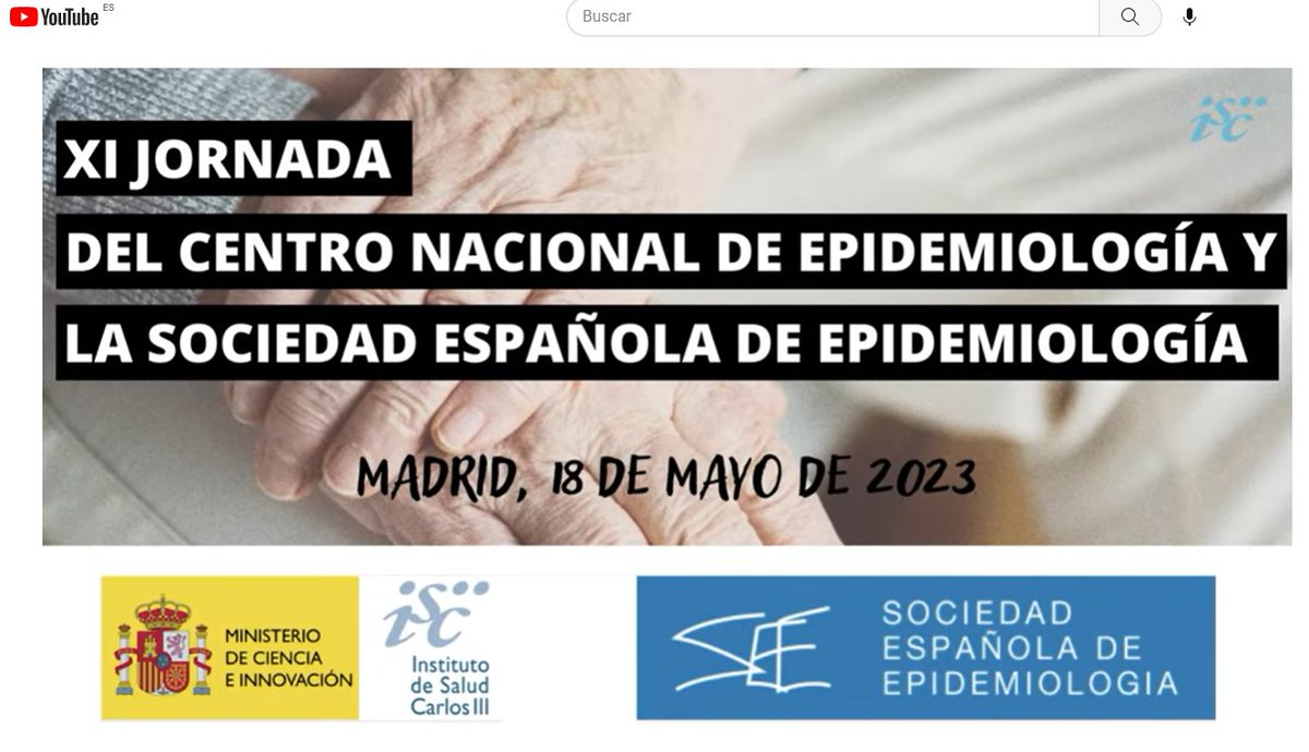 🔵 #Edadismo, un problema de salud pública. Está disponible el streaming de la jornada sobre edadismo, que se realizó el 18/05/2023, en el Instituto de Salud Carlos III, con la ponente Vânia de la Fuente @DrVdelaFuente 
🔗 youtube.com/live/KUunBtVnH…