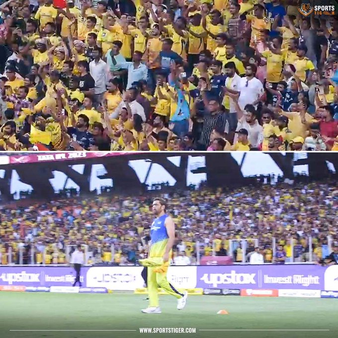 CricketGuru99's tweet photo. Thala Dhoni In The Hosue 🤩  MS Dhoni Won The Toss  Bowling  bowling first 💛💛💛💛💛💛
#CSKvGT #GTvCSK #IPL2023 #TATAIPL2023 #IPLT20 #MSDhoni #ThalaDhoni #CSK #GT #IPLFinaL2023 #IPL2023Final #IPLFinal2023 https://t.co/i8w14MEMqA