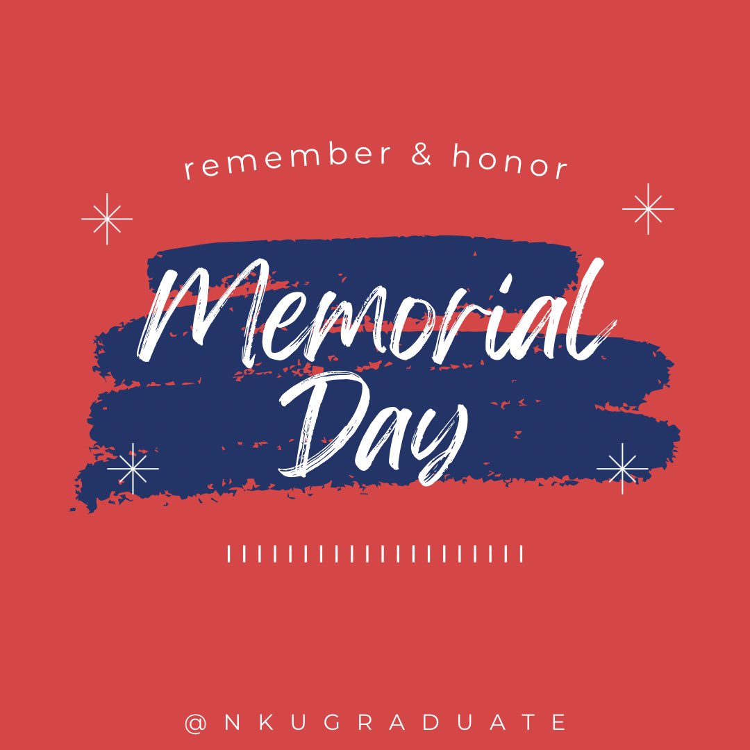 Happy Memorial Day, Norse. A reminder that NKU will be closed today in observance of the holiday. 🇺🇸❤️🤍💙