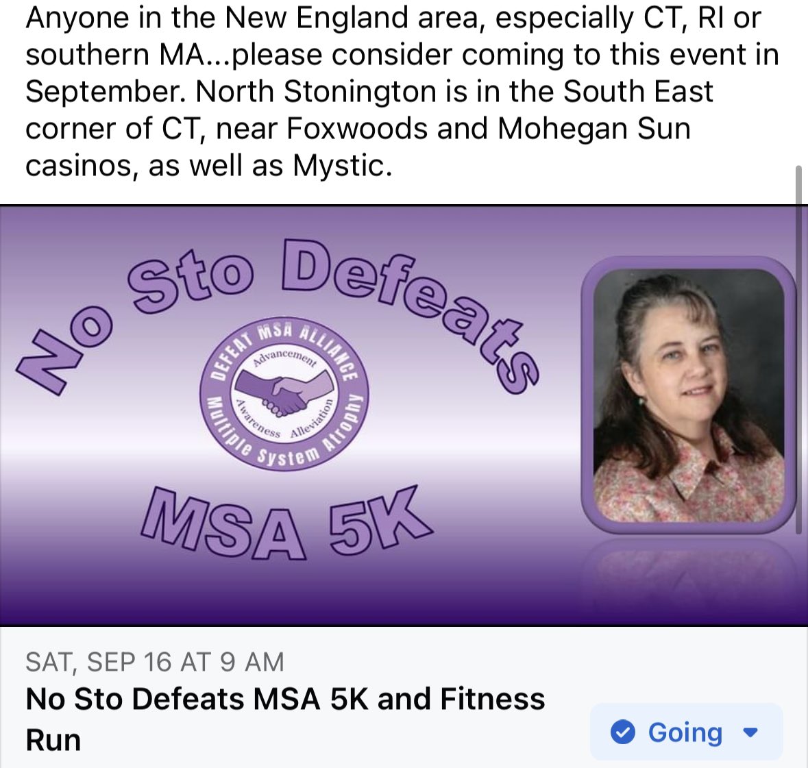 DefeatMsa's tweet photo. https://t.co/TGMgNxHjC7
Come out to run or walk for those who cannot 💜
Visit the MSA tent
#defeatmsa https://t.co/SFF3MCnasJ