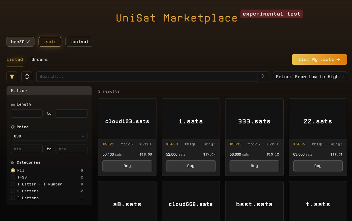 Are you still fading @satsnames anon?

Trade .sats names on @unisat_wallet 🤯🤯🤯🧡🧡🧡🔥🔥🔥

Biggest game changer for .sats names👀