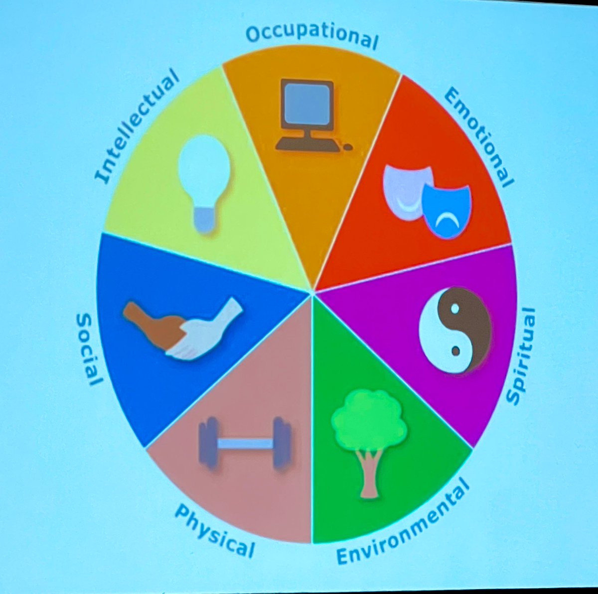 #CAEP23 @EmICUcanada reminding us the importance of having people in our network from ALL aspects of the wellness wheel #resilience #longevity @CAEPConference