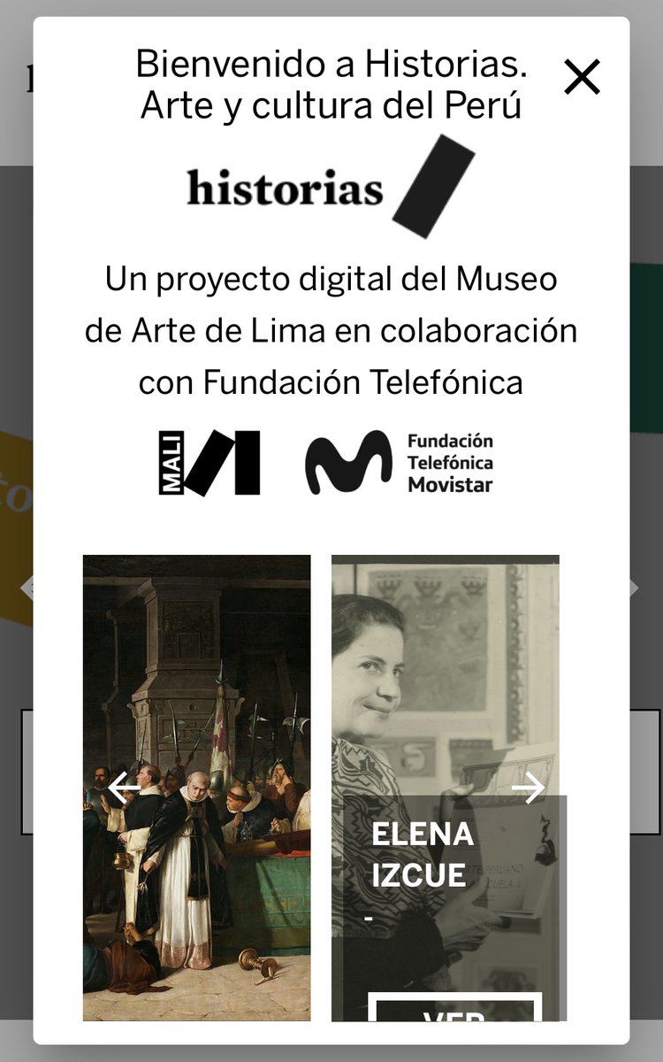 ¿Sabías que el <a href="/MuseodeArteLima/">MALI — Museo de Arte de Lima</a> , junto a la Fundación Telefónica Perú han creado una nueva plataforma de arte?
Conoce #Historias en historias.pe